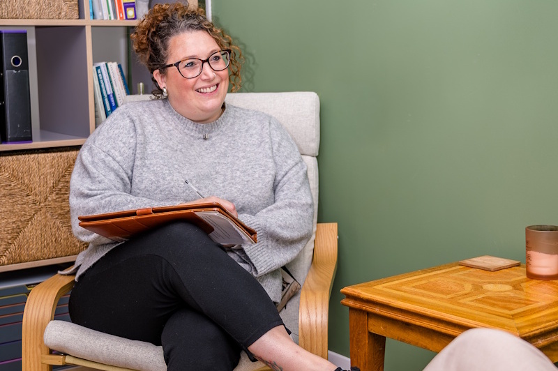 Female close up in a counselling session
