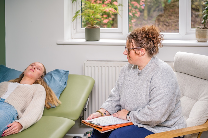 Female close up in a counselling session